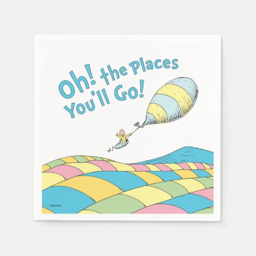 Oh The Places Youll Go Boy Birthday Napkins
