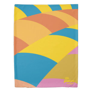 Oh, The Places You'll Go! Colorful Balloon Stripes Duvet Cover