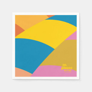 Oh, The Places You'll Go! Colorful Balloon Stripes Napkins