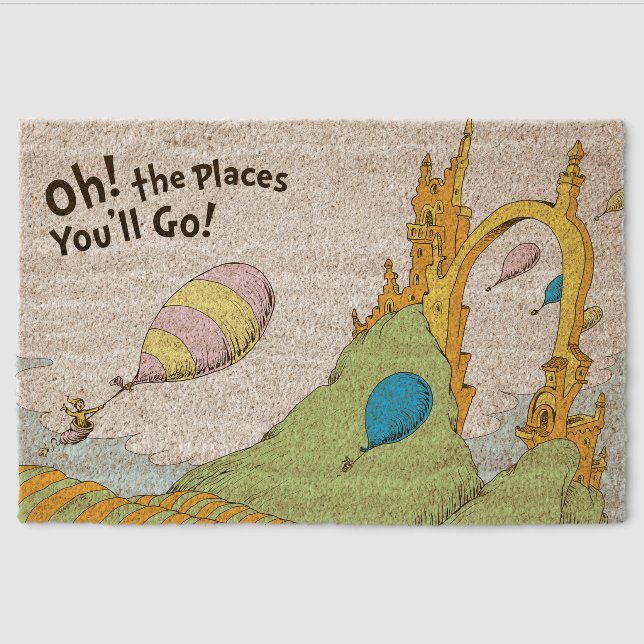 Oh! The Places You'll Go! Fiber Doormat (Front)