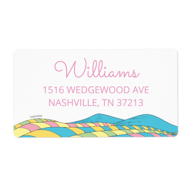 Oh! the Places You'll Go! | Girl First Birthday Label (Front)
