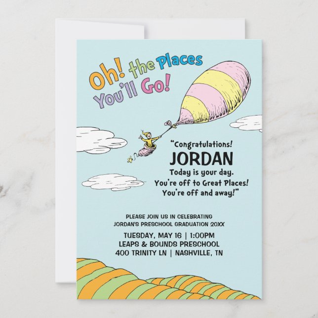 Oh, The Places You'll Go! Graduation Announcement | Zazzle Oh, The Places You'll Go! Graduation Announcement | Zazzle
