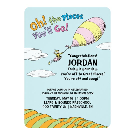 Oh The Places You Ll Go Graduation Announcement Zazzle
