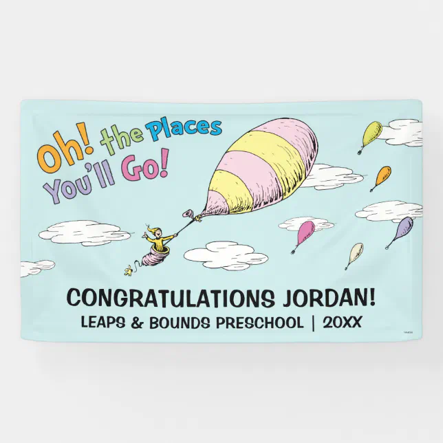 Oh, The Places You'll Go! Graduation Announcement Banner | Zazzle