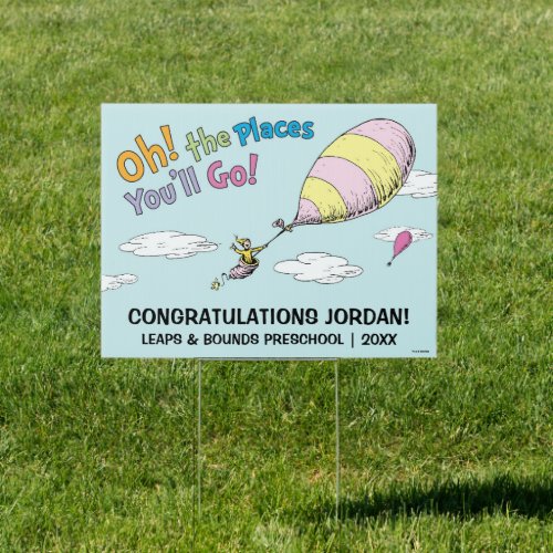 Oh The Places Youll Go Graduation Announcement  Sign