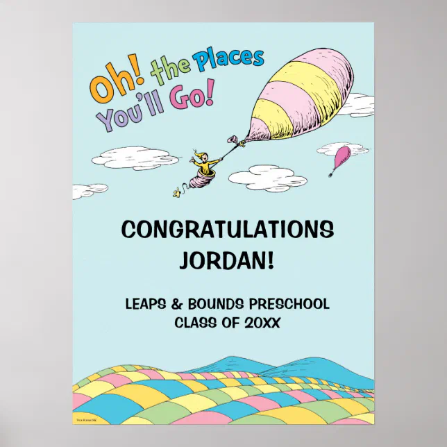 Oh, The Places You'll Go! Graduation Poster | Zazzle