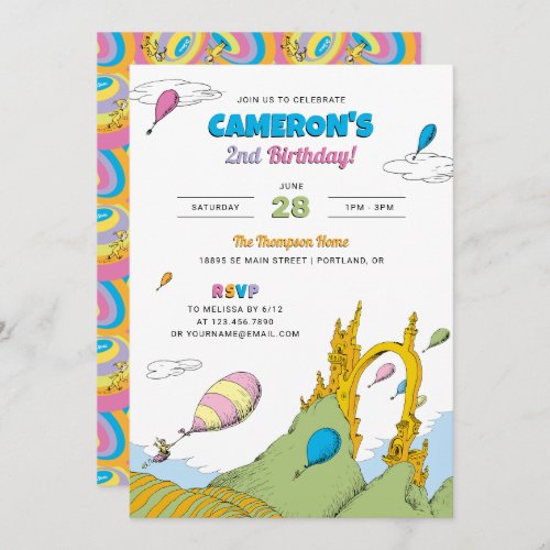 Oh The Places Youll Go Kids Birthday Invitation