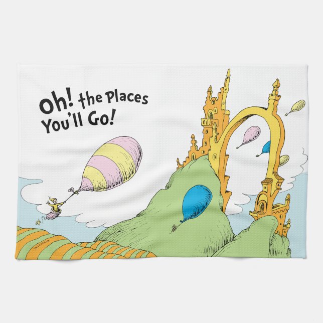 Oh! The Places You'll Go! Kitchen Towel (Horizontal)