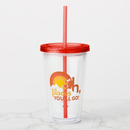Oh The Places Youll Go Landscape Typography Acrylic Tumbler
