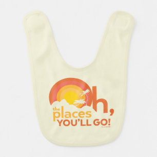 Oh, The Places You'll Go! Landscape Typography Baby Bib