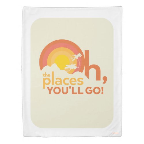 Oh The Places Youll Go Landscape Typography Duvet Cover