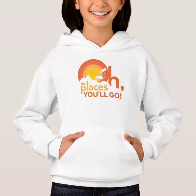 Oh, The Places You'll Go! Landscape Typography Hoodie (Front)
