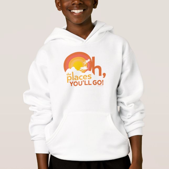 Oh, The Places You'll Go! Landscape Typography Hoodie (Front)