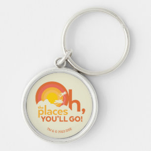 Oh, The Places You'll Go! Landscape Typography Keychain