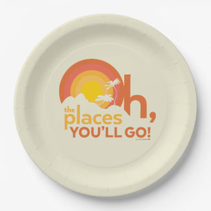 Oh, The Places You'll Go! Landscape Typography Paper Plates