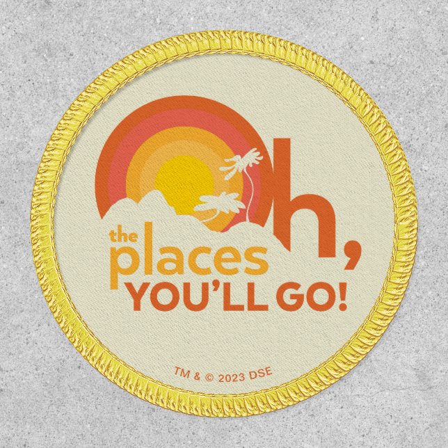 Oh, The Places You'll Go! Landscape Typography Patch (Front)