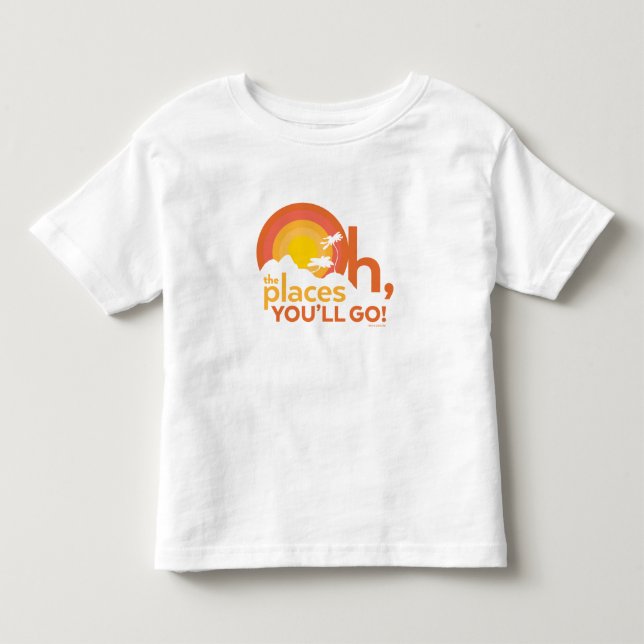 Oh, The Places You'll Go! Landscape Typography Toddler T-shirt (Front)