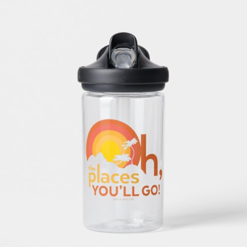 Oh The Places Youll Go Landscape Typography Water Bottle