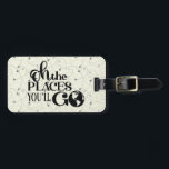 Oh The Places You'll Go Luggage Tag<br><div class="desc">Oh the places you'll go! This cute luggage tag, with neutral colors and an airplane background, is the perfect stocking stuffer, graduation gift or treat for someone with a big trip planned or dreaming of their next vacation. Use this bag tag to label your suitcase, personalize your backpack or identify...</div>