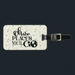 Oh The Places You'll Go Luggage Tag<br><div class="desc">Oh the places you'll go! This cute luggage tag, with neutral colors and an airplane background, is the perfect stocking stuffer, graduation gift or treat for someone with a big trip planned or dreaming of their next vacation. Use this bag tag to label your suitcase, personalize your backpack or identify...</div>