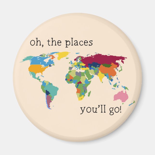 Oh the places you'll go magnet (Front)