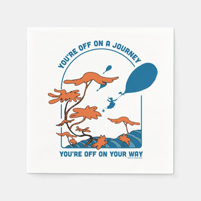Oh, The Places You'll Go! "Off on a Journey" Napkins (Front)