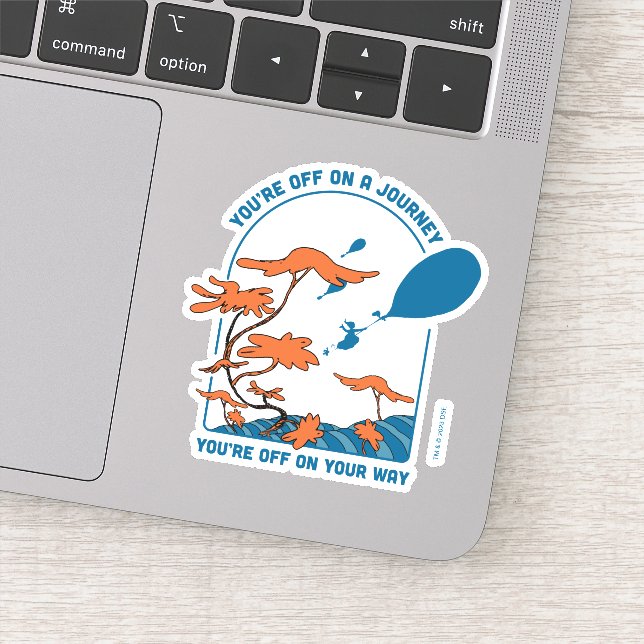 Oh, The Places You'll Go! "Off on a Journey" Sticker (Detail)