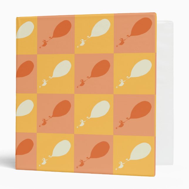 Oh, the Places You'll Go | Orange Block Pattern 3 Ring Binder (Front/Inside)