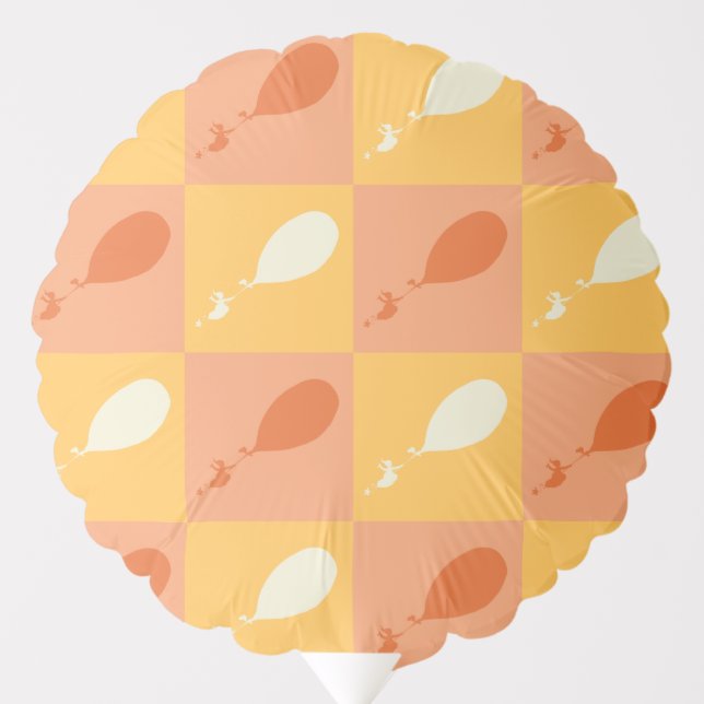 Oh, the Places You'll Go | Orange Block Pattern Balloon (Front)