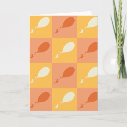 Oh the Places Youll Go  Orange Block Pattern Card