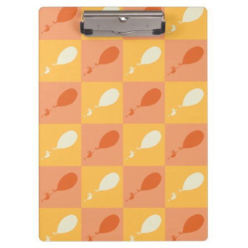 Oh the Places Youll Go  Orange Block Pattern Clipboard