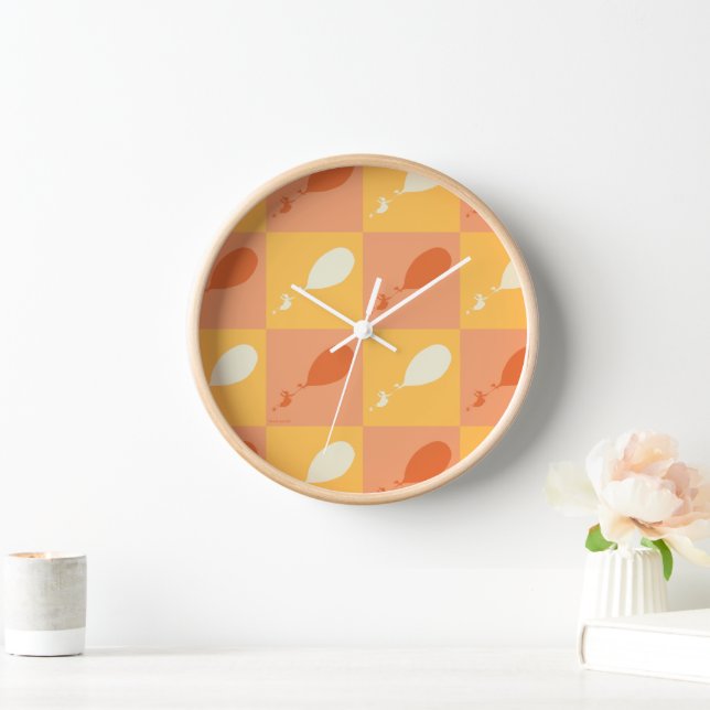 Oh, the Places You'll Go | Orange Block Pattern Clock (Home)