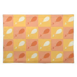 Oh, the Places You'll Go Orange Block Pattern Cloth Placemat