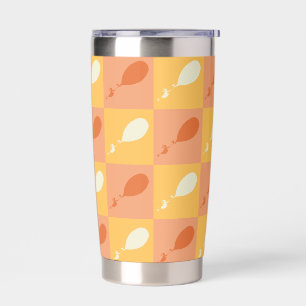 Oh, the Places You'll Go Orange Block Pattern Insulated Tumbler