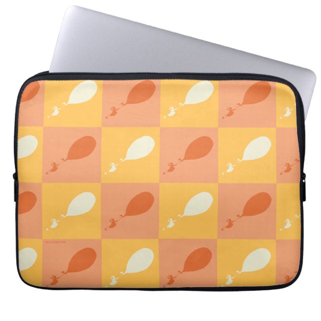 Oh, the Places You'll Go | Orange Block Pattern Laptop Sleeve (Front)