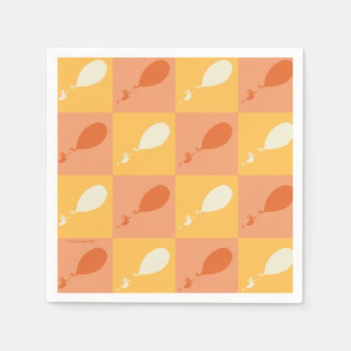 Oh the Places Youll Go  Orange Block Pattern Napkins