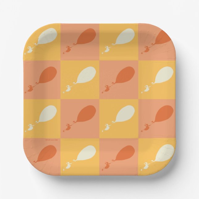 Oh, the Places You'll Go | Orange Block Pattern Paper Plates (Front)