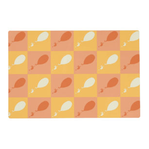 Oh, the Places You'll Go Orange Block Pattern Placemat