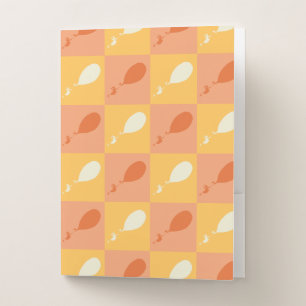 Oh, the Places You'll Go Orange Block Pattern Pocket Folder