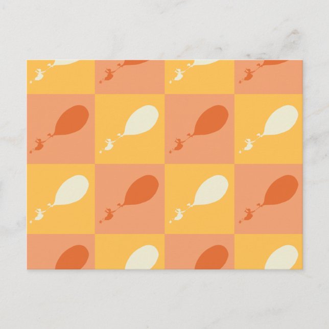 Oh, the Places You'll Go | Orange Block Pattern Postcard (Front)