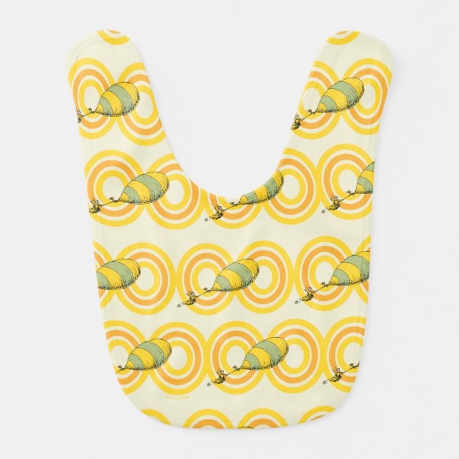 Oh, the Places You'll Go | Orange Pattern Baby Bib (Front)