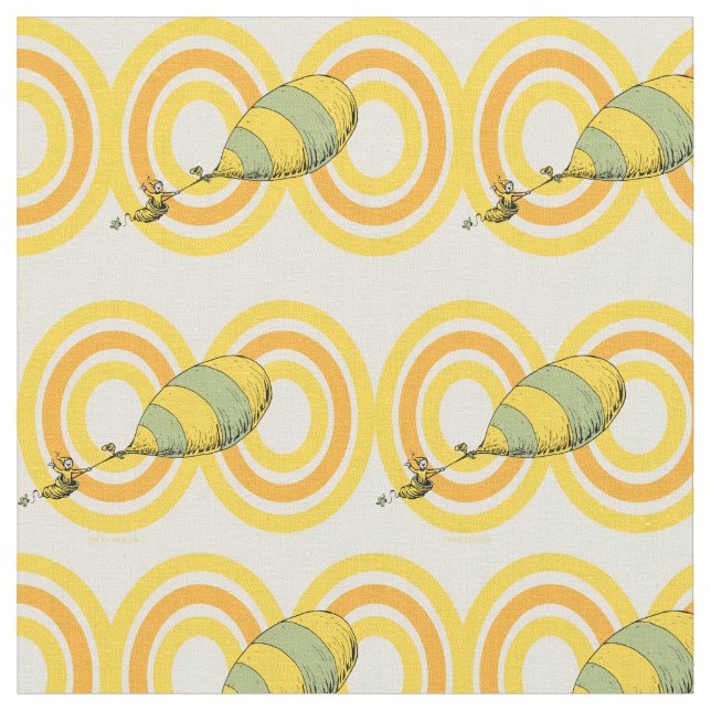 Oh, the Places You'll Go | Orange Pattern Fabric (Close Up)