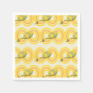 Oh, the Places You'll Go Orange Pattern Napkins