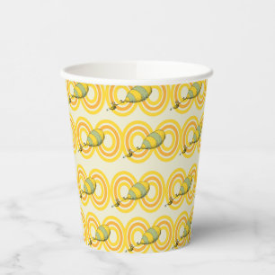 Oh, the Places You'll Go Orange Pattern Paper Cups
