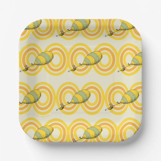 Oh, the Places You'll Go | Orange Pattern Paper Plates (Front)