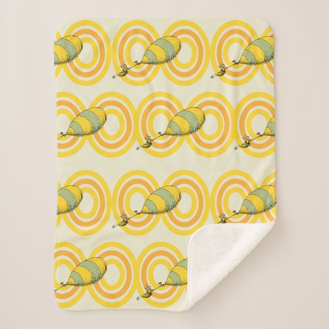 Oh, the Places You'll Go | Orange Pattern Sherpa Blanket (Front)