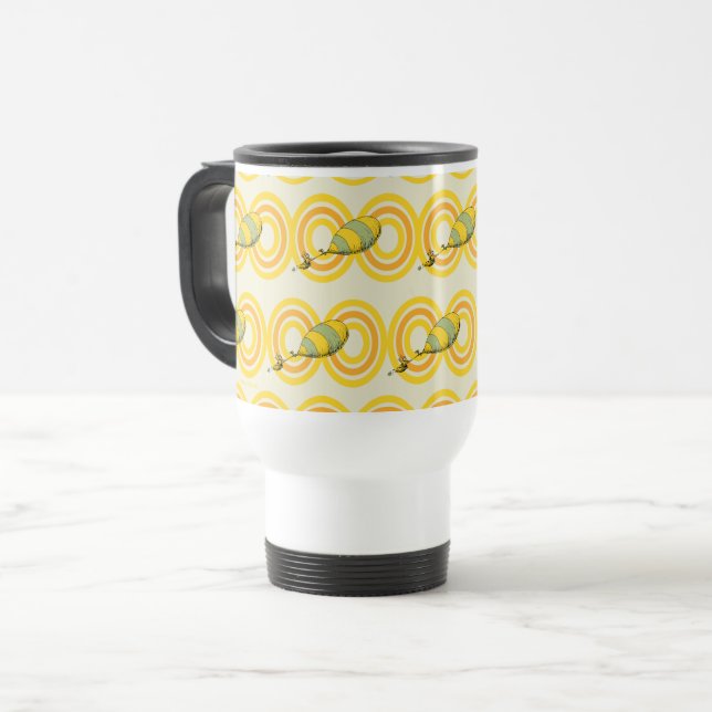 Oh, the Places You'll Go | Orange Pattern Travel Mug (Front Left)