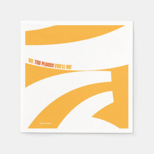 Oh, The Places You'll Go! Orange Swirls Napkins