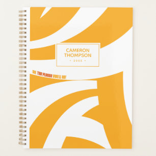 Oh, The Places You'll Go! Orange Swirls Planner