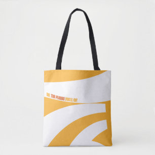 Oh, The Places You'll Go! Orange Swirls Tote Bag